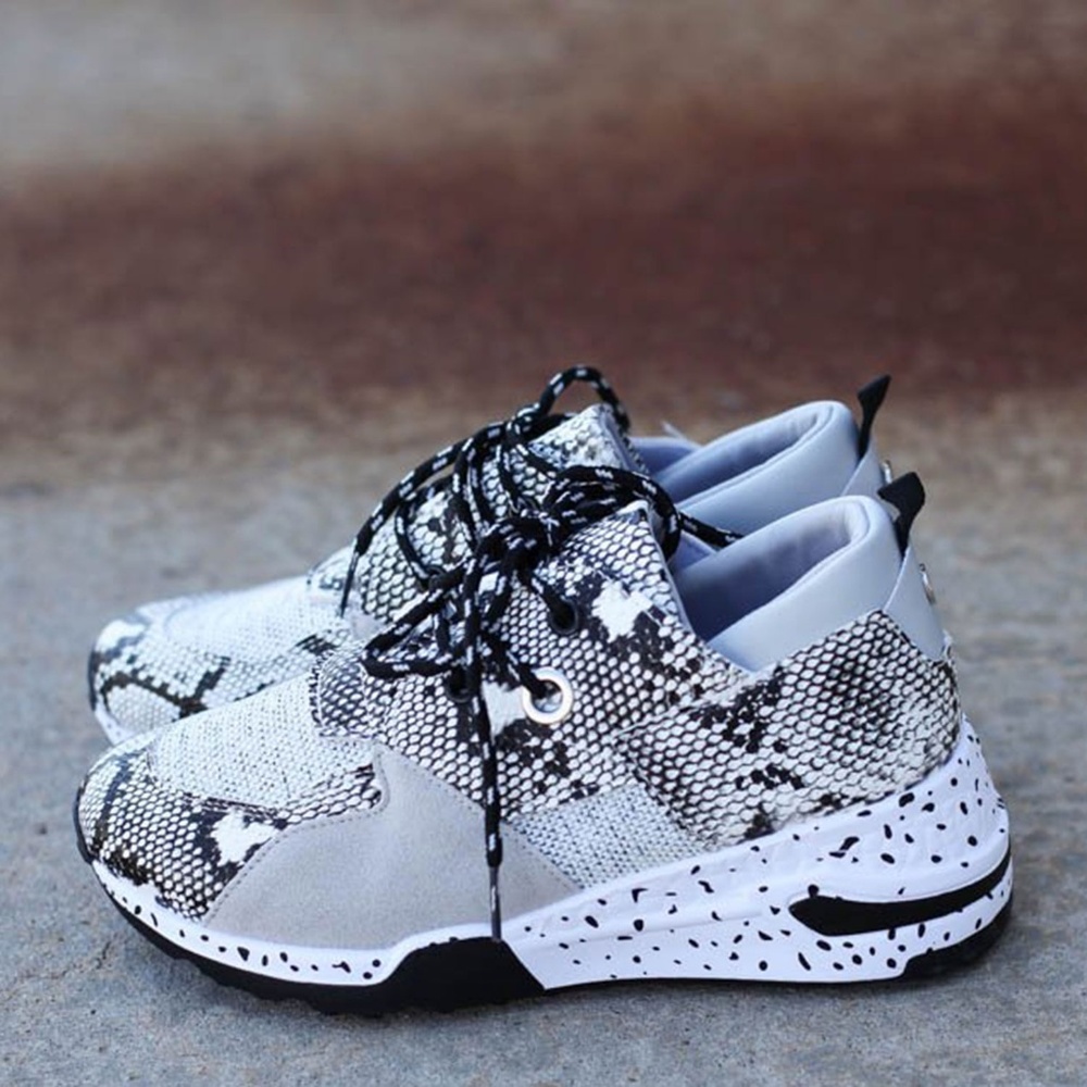 Last SZ 8.5 Lace Up High-Top Wedge Heel Sneakers - Picture 2 of 4